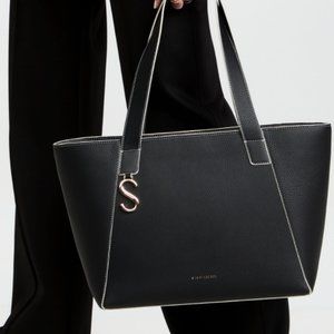 Strathberry Cabas Tote in Black / Vanilla MSRP $595
